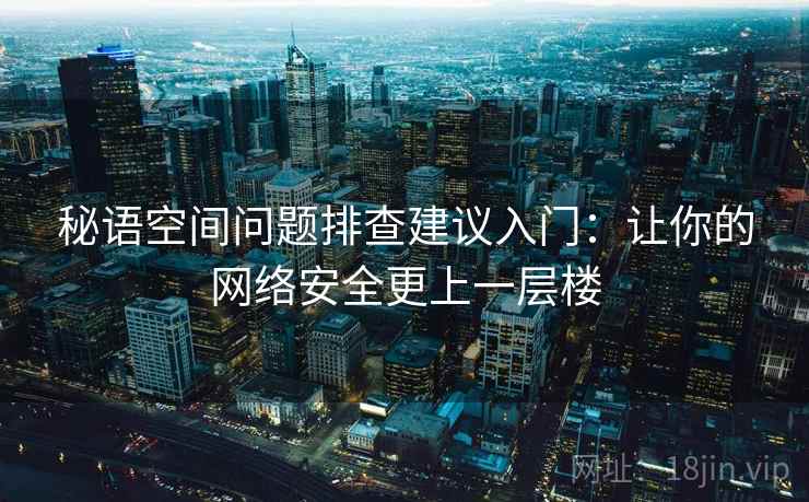 秘语空间问题排查建议入门：让你的网络安全更上一层楼
