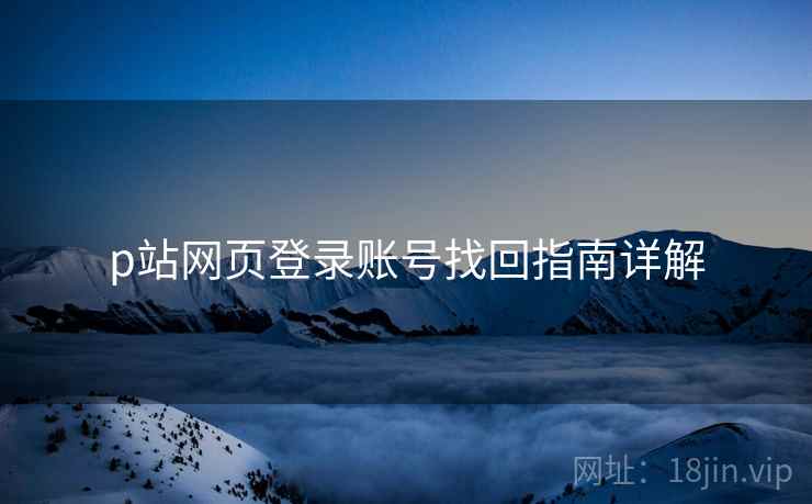 p站网页登录账号找回指南详解
