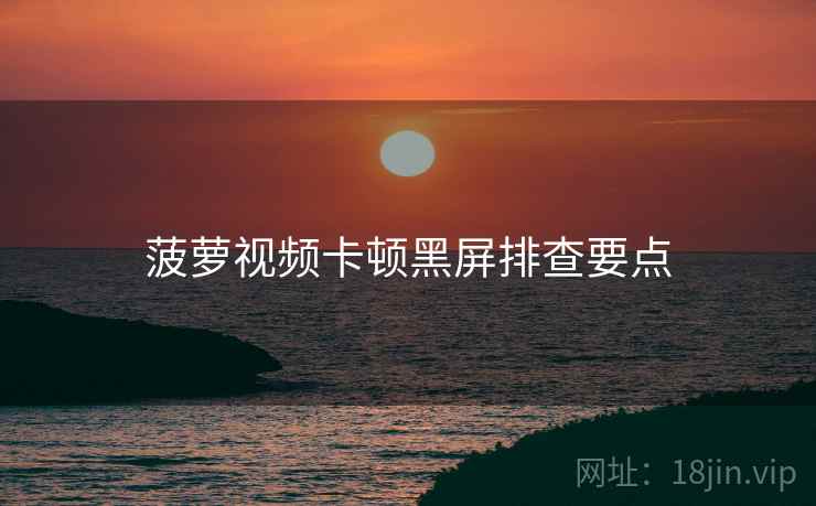 菠萝视频卡顿黑屏排查要点