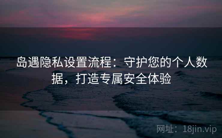 岛遇隐私设置流程：守护您的个人数据，打造专属安全体验