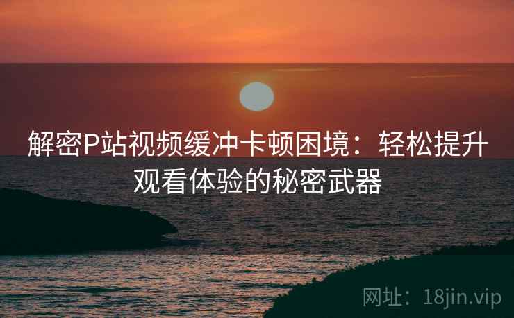 解密P站视频缓冲卡顿困境：轻松提升观看体验的秘密武器