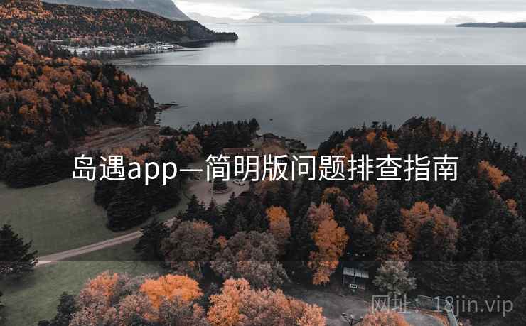 岛遇app—简明版问题排查指南