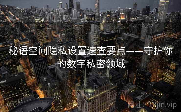 秘语空间隐私设置速查要点——守护你的数字私密领域