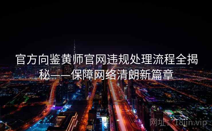 官方向鉴黄师官网违规处理流程全揭秘——保障网络清朗新篇章