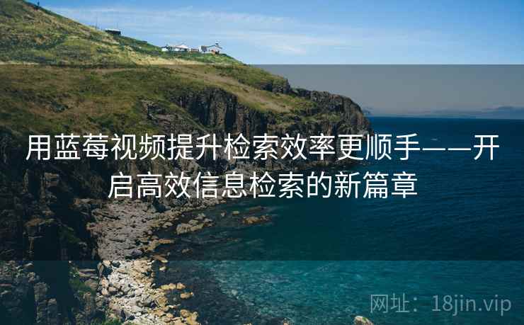 用蓝莓视频提升检索效率更顺手——开启高效信息检索的新篇章