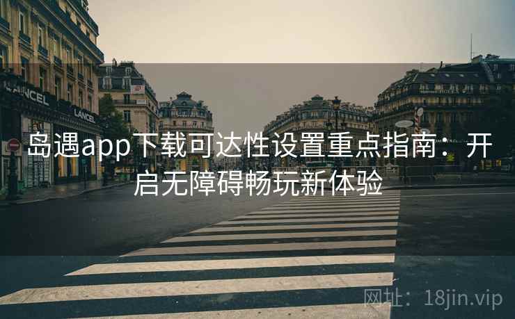岛遇app下载可达性设置重点指南：开启无障碍畅玩新体验