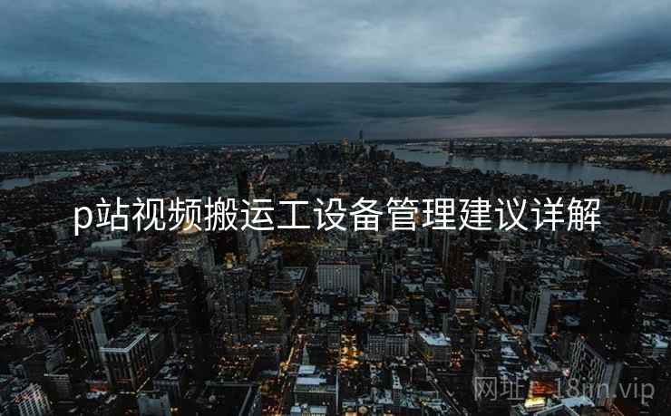p站视频搬运工设备管理建议详解