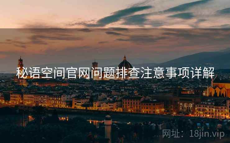 秘语空间官网问题排查注意事项详解