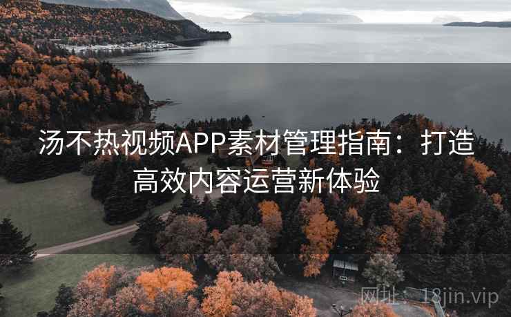 汤不热视频APP素材管理指南：打造高效内容运营新体验