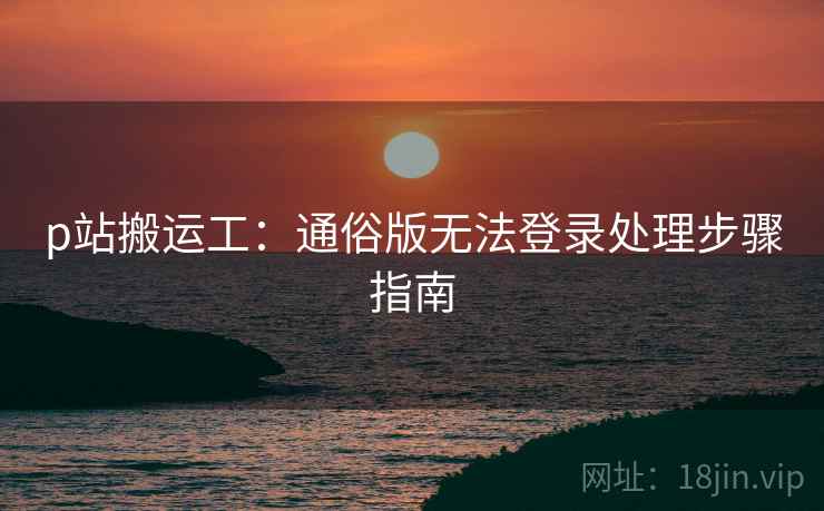 p站搬运工：通俗版无法登录处理步骤指南